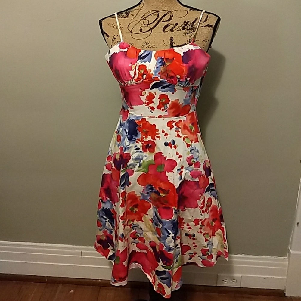 Watercolor Floral A-Line Sundress